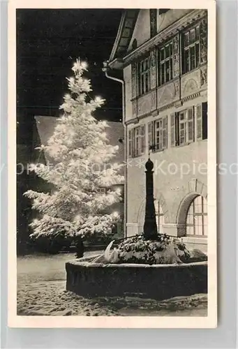 AK / Ansichtskarte Metzingen Brunnen Weihnachtsbaum Kat. Metzingen