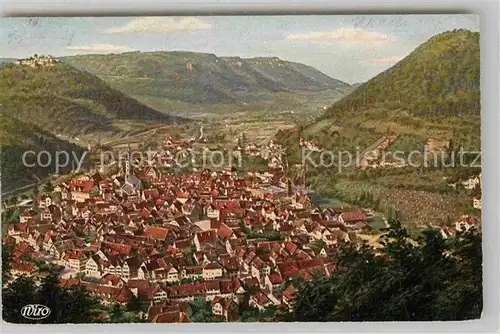 AK / Ansichtskarte Bad Urach Panorama mit Ruine Hohenurach Kat. Bad Urach