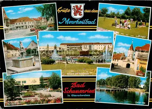 AK / Ansichtskarte Bad Schussenried Brunnen Minigolf Zellersee Toerle Kurpark Sanatorium Kat. Bad Schussenried