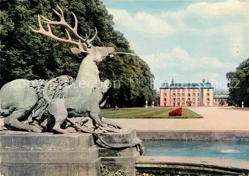 AK / Ansichtskarte Schwetzingen Schloss Hirschgruppe Kat. Schwetzingen