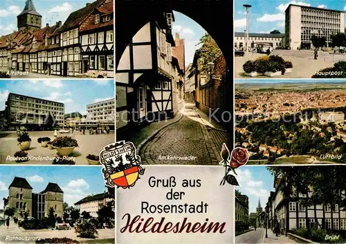 AK / Ansichtskarte Hildesheim Altstadt Kehrwieder Hauptpost Rathausplatz  Kat. Hildesheim