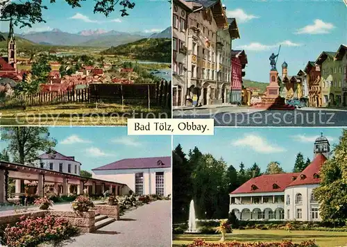 AK / Ansichtskarte Bad Toelz Panorama Denkmal Kurwandelhalle Jodquellen Kurhaus Kat. Bad Toelz