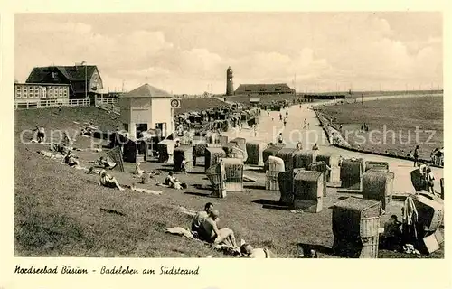 AK / Ansichtskarte Buesum Nordseebad Badeleben am Suedstrand  Kat. Buesum