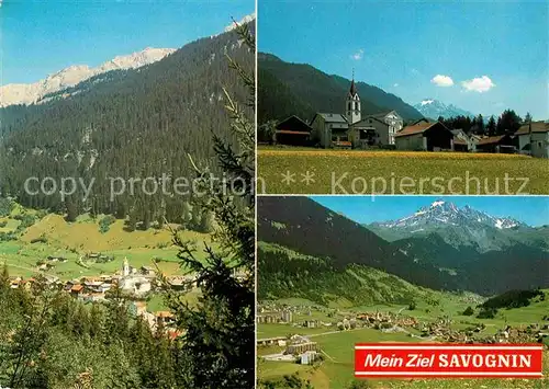 AK / Ansichtskarte Cunter Tinizong und Savognin Landschaftspanorama Alpen Kat. Cunter