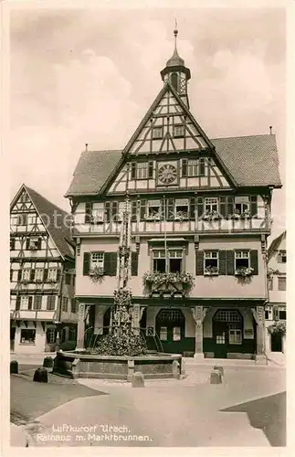 AK / Ansichtskarte Urach Bad Rathaus Marktbrunnen Kat. Bad Urach