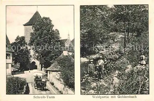 AK / Ansichtskarte Bebenhausen Tuebingen Schreibturm Waldpartie Goldersbach Kat. Tuebingen