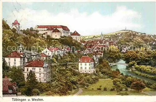 AK / Ansichtskarte Tuebingen Panorama vom Westen Kat. Tuebingen