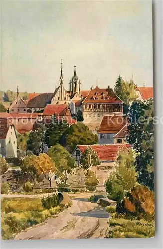 AK / Ansichtskarte Bebenhausen Tuebingen Schloss Kuenstlerkarte Marschall Kat. Tuebingen