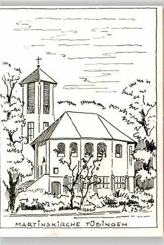 AK / Ansichtskarte Tuebingen Evangelische Martinsgemeinde Kuensterkarte Kat. Tuebingen