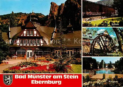 AK / Ansichtskarte Bad Muenster Stein Ebernburg Ebernburg Salinenrad Salin Kurpark Kat. Bad Muenster am Stein Ebernburg