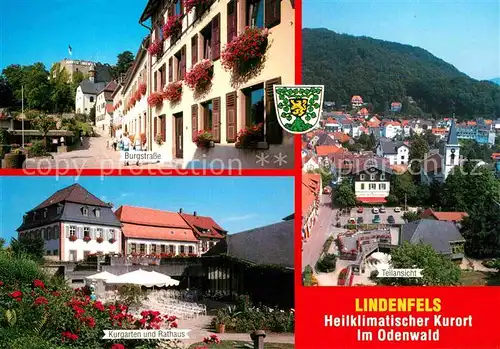 AK / Ansichtskarte Lindenfels Odenwald Burgstrasse Kurgarten Rathaus Kat. Lindenfels