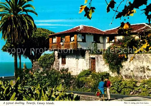 AK / Ansichtskarte Tenerife A typical dwelling Palme Drachenbaum Kat. Islas Canarias Spanien