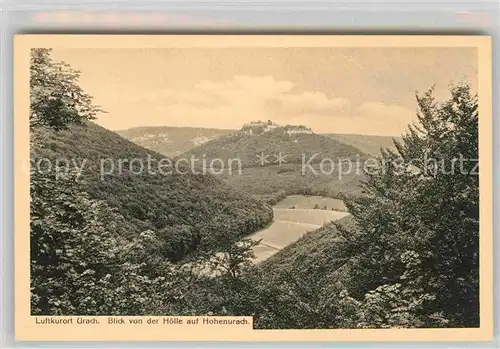 AK / Ansichtskarte Bad Urach blick von der Hoelle auf Ruine Hohenurach  Kat. Bad Urach