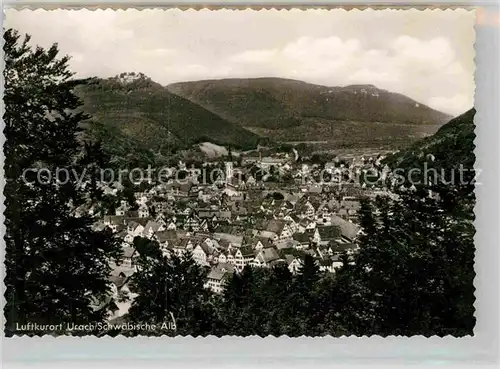 AK / Ansichtskarte Bad Urach Panorama mit 
Panorama mit Ruine Hohenurach  Kat. Bad Urach