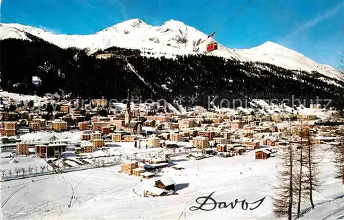 AK / Ansichtskarte Davos GR Schatzalp Strelapass Schiahoernern Kat. Davos