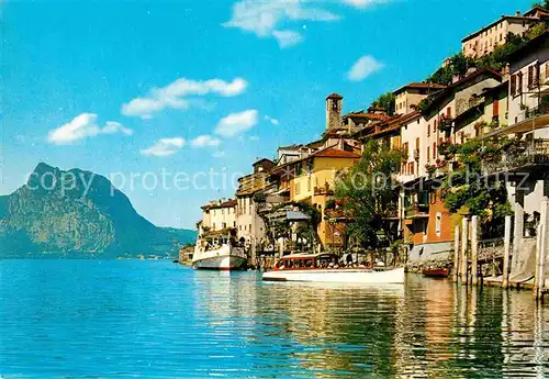 AK / Ansichtskarte Gandria Lago di Lugano Seeufer Kirche Kat. Gandria