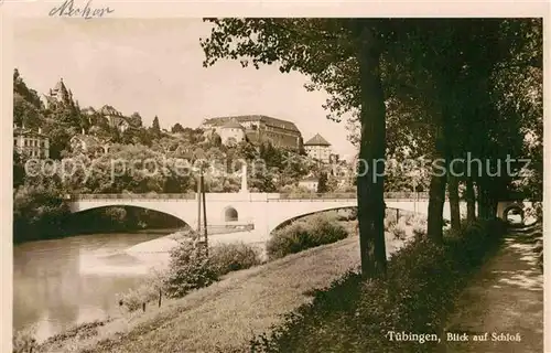 AK / Ansichtskarte Tuebingen Neckarpartie Schlossblick Kat. Tuebingen