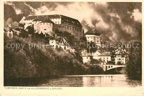 AK / Ansichtskarte Tuebingen Neckarpartie Alleenbruecke Schloss Kat. Tuebingen