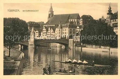 AK / Ansichtskarte Tuebingen Neckarpartie Bruecke Kirche Kat. Tuebingen