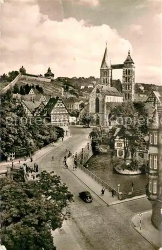 AK / Ansichtskarte Esslingen Neckar Stadtkirche mit Burg Kat. Esslingen am Neckar