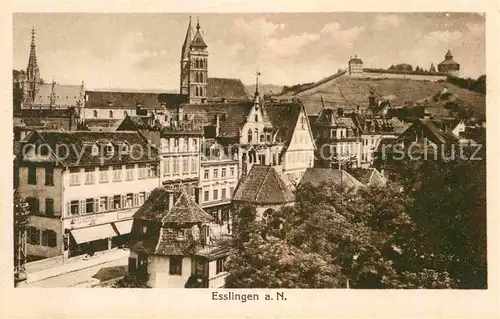 AK / Ansichtskarte Esslingen Neckar Teilansicht mit Burg Kat. Esslingen am Neckar
