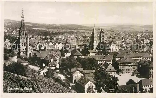 AK / Ansichtskarte Esslingen Neckar Panorama mit Frauen und Stadtkirche Kat. Esslingen am Neckar