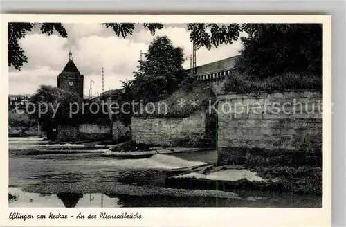 AK / Ansichtskarte Esslingen Neckar An der Pliensaubruecke Kat. Esslingen am Neckar