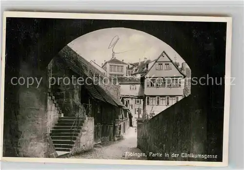 AK / Ansichtskarte Tuebingen Partie an der Clinikumsgasse Kat. Tuebingen