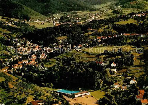 AK / Ansichtskarte Buehlertal Fliegeraufnahme Obertal Schwimmbad Kat. Buehlertal