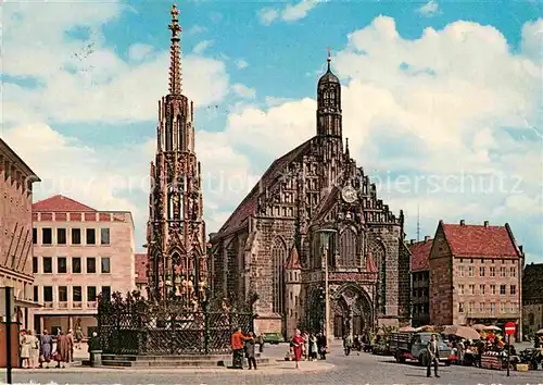 AK / Ansichtskarte Nuernberg Marktplatz Brunnen Kat. Nuernberg