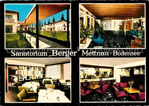 AK / Ansichtskarte Mettnau Radolfzell Bodensee Sanatorium Berger Kat. Radolfzell am Bodensee