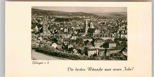 AK / Ansichtskarte Esslingen Neckar Neujahrskarte Panorama Kat. Esslingen am Neckar