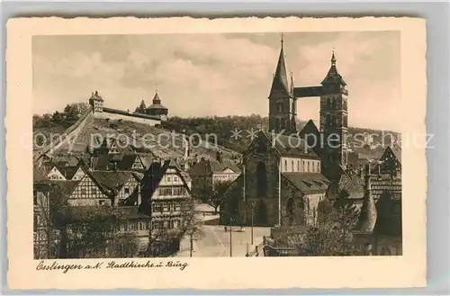 AK / Ansichtskarte Esslingen Neckar Stadtkirche Burg Kat. Esslingen am Neckar