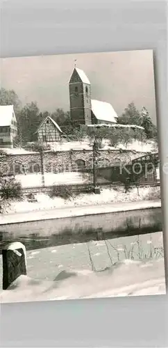 AK / Ansichtskarte Plochingen Kirche Winter Kat. Plochingen