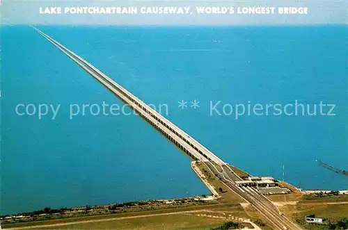 AK / Ansichtskarte Causeway Fliegeraufnahme Lake Pontchartrain  Kat. Irland