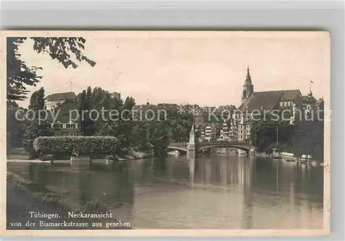 AK / Ansichtskarte Tuebingen Neckar Blick von der Bismarckstrasse