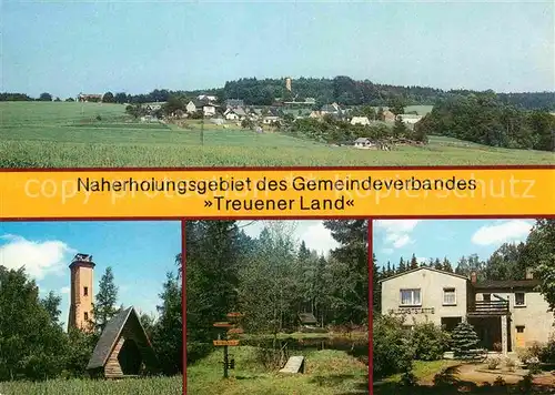 AK / Ansichtskarte Treuen Perlas Perlasturm Gloeckleteich Buch Waldgaststaette Kat. Treuen Vogtland