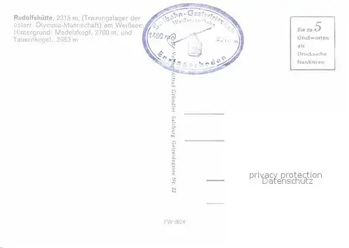 AK / Ansichtskarte Rudolfshuette  Kat. Uttendorf