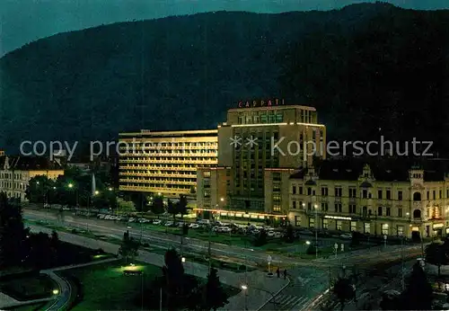 AK / Ansichtskarte Bragov Hotel Carpati Nacht Kat. Rumaenien