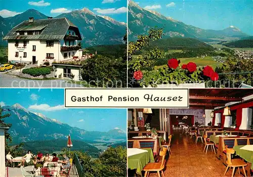 AK / Ansichtskarte Hermagor Kaernten Gasthof Pension Hauser Kat. Hermagor Pressegger See