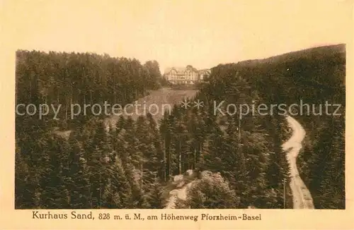 AK / Ansichtskarte Buehl Baden Kurhaus Sand Hoehenweg Pforzheim Basel Kat. Buehl