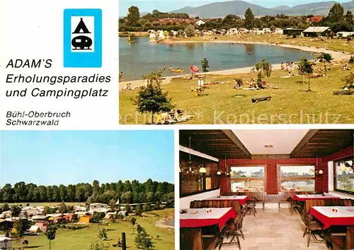 AK / Ansichtskarte Oberbruch Buehl Badesee Adams Campingplatz Restaurant Kat. Buehl