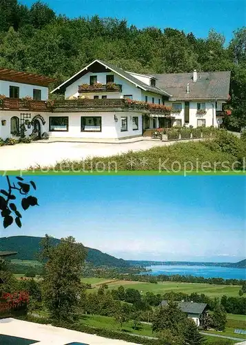 AK / Ansichtskarte Nussdorf Attersee Hotel Restaurant Lindenhof Landschaftspanorama Kat. Nussdorf am Attersee