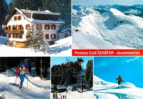 AK / Ansichtskarte Hafling Meran Pension Cafe Schaefer Jausenstation Wintersportplatz Alpen Kat. Avelengo Suedtirol