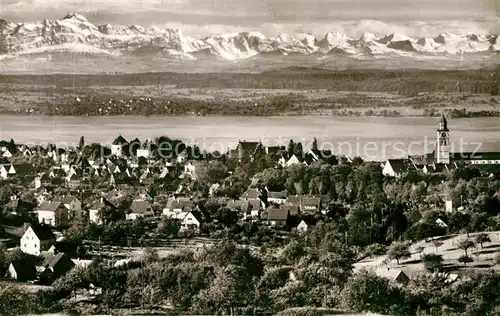 AK / Ansichtskarte ueberlingen Bodensee Panorama Alpen Kat. ueberlingen