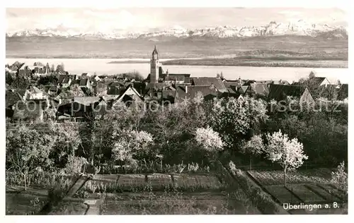 AK / Ansichtskarte ueberlingen Bodensee Panorama Muenster Alpen  Kat. ueberlingen