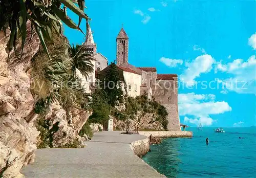 AK / Ansichtskarte Rab Croatia Uferpromenade Seeseite Altstadt