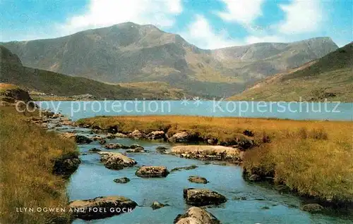 AK / Ansichtskarte Snowdon Llyn Ogwen and Foel Goch lake mountains Kat. Gwynedd