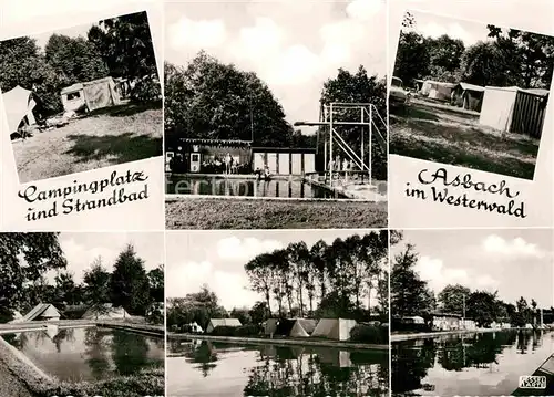 AK / Ansichtskarte Asbach Westerwald Campingplatz und Strandbad Benno Wurst Kat. Asbach