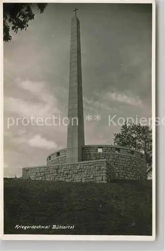 AK / Ansichtskarte Buehlertal Kriegerdenkmal Kat. Buehlertal